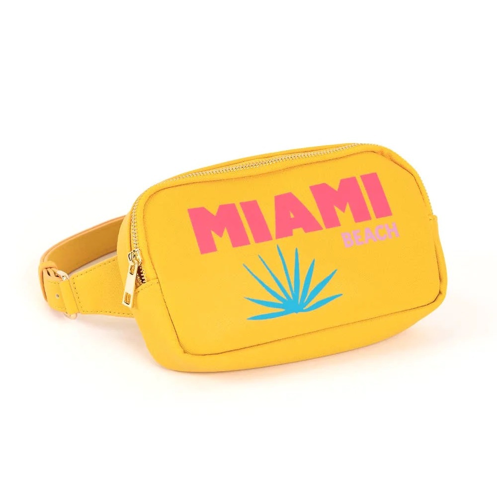 Yellow Miami Beach Belt Bag